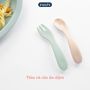 Bộ Đồ Ăn Dặm Cho Trẻ Em Amori Đạt Tiêu Chuẩn Xuất Nhật Bản , EU Đảm Bảo An Toàn Tuyệt Đối Cho Trẻ - Chính Hãng Inochi ( Tặng kèm khăn lau đa năng pakasa) 