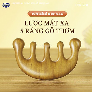 Lược Gỗ Thơm Mát Xa Da Đầu Răng Thưa Thư Giãn Giải Tỏa Áp Lực Độc Đáo - COH268