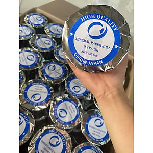 Combo 5 cuộn giấy in nhiệt Oji K80x80 (80mm x 80mm) Chuyên dùng in bill, in hóa đơn bán hàng shop online, cửa hàng, quán Cafe,...Hàng chính hãng