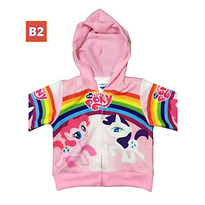 Áo khoác bé gái Pony cầu vồng từ 11-43kg - Thun cotton da cá in 3D cực chất -Kiến Lửa