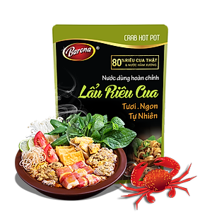 Nước Dùng Lẩu Riêu Cua Barona 230g tươi ngon chuẩn vị không cần nêm nếm