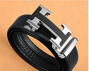 Thắt lưng nam chữ H da bò nguyên chất mặt khóa tự động hợp kim cao cấp