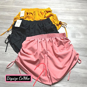 Quần short nữ bigsize chất vải mango bảng lưng chun có độ co giản thoai mái Q9