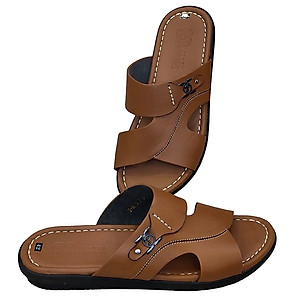 Dép Nam Quai Ngang HA NAM Da Bò Thật Cao Cấp DN2077