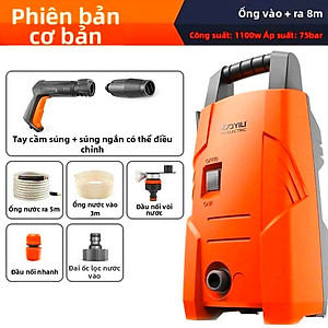 Máy Xịt Rửa Xe Cao Áp Rửa Xe Bọt Tuyết YILI 220V 1400W 90Bar Nhỏ Gọn Mạnh Mẽ Máy Rửa Xe Gia Đình