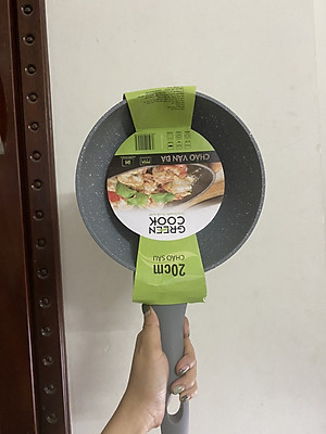 Chảo đáy từ vân đá chống dính GREEN COOK 24 -26 - 28cm tay cầm chịu nhiệt - Hàng chính hãng