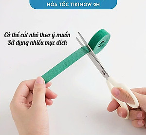 Combo 2 Cuộn Băng Gai Dính Cỡ 1cm x 1m - Dây Dính 2 Mặt Quấn Dây Điện, Dây Sạc, Tai Nghe Gọn Gàng - Hàng Nhập Khẩu