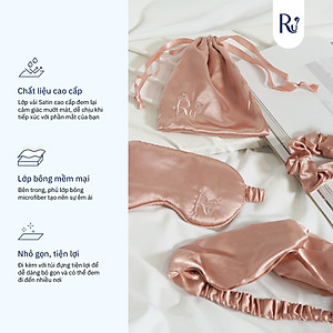 Bộ Bịt Mắt Cao Cấp Ru9 - Chất Liệu Sateen Sang Trọng, Thoáng Mát | Giúp Thoải Mái Dễ Ngủ | Bao Gồm 2 Set