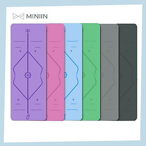 Thảm Tập Yoga Định Tuyến TPE 2 Lớp Cao Su Non Hàng Chính Hãng MINIIN + Bao Đựng Và Dây Buộc Thảm Tập Yoga - Rèn Luyện Sức Khoẻ