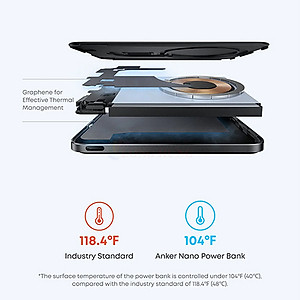 Sạc dự phòng Anker MagGo Nano Power Bank Card-Like Slim Magnetic 1C 15W 5000mAh A1665 - Hàng chính hãng