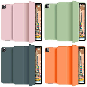 Bao da smart cover silicon ốp ipad silicon có khe cài bút dành cho Ipad 9.7 inch, ipad 10.2, 10.5, 10.9 inch, Ipad pro 11 inch, Ipad 12.9 inch