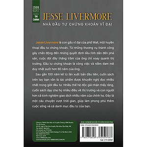 Sách Jesse Livermore - Nhà Đầu Tư Chứng Khoán Vĩ Đại