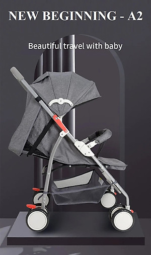 Xe đẩy cho bé du lịch A2 - Khung cao cấp siêu nhẹ, gấp gọn, bảo hành 12 tháng chính hãng