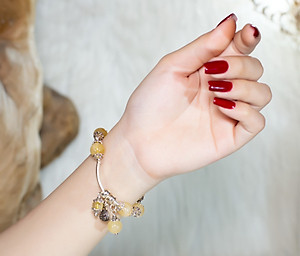 Vòng phong thủy Thạch anh vàng (Citrine) tự nhiên AAAA  #VT025