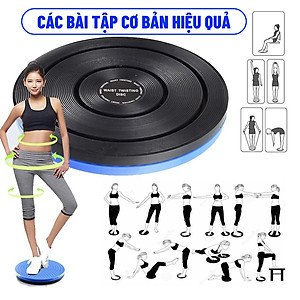 Đĩa xoay eo tập thể dục 360 độ bàn xoay tập cơ bụng cho eo thon tại nhà và phòng gym có hạt massage bàn chân, Đĩa Xoay Tập Eo - Bàn Xoay Tập Eo - Đĩa Xoay Eo Giảm Cân - Bàn Xoay Eo Tập Thể Dục Hiệu Quả, dụng cụ thể thao - Chính hãng dododios
