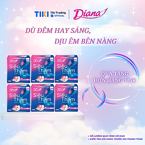 Combo 6 Băng Vệ Sinh Diana Siêu Thấm Siêu Mỏng 0.1 (Gói 8 Miếng)