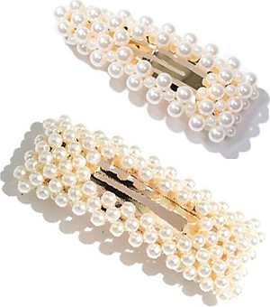 Set 2 kẹp tóc ngọc trai Hàn Quốc 
