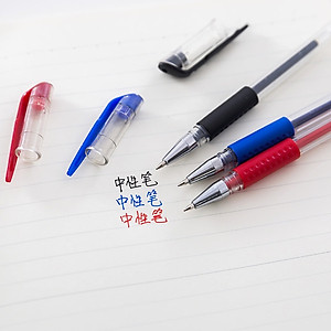 Combo 10 bút bi nước 3 màu xanh đỏ đen cho học sinh nét đẹp viết trơn B119