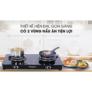 Bếp gas đôi dương kính Kangaroo KG526M - Hàng chính hãng