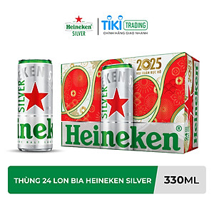 Thùng 24 lon cao Heineken Silver (330ml/lon)