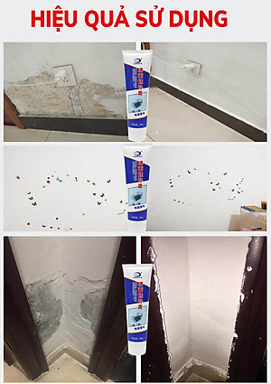 Keo Vá Trám Tường Đa Năng Che Vết Nứt Sửa Chữa Tường Nhà Hiệu Quả Kèm Đầu Nối & Dụng Cụ Trám