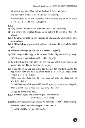 PHƯƠNG PHÁP GIẢI CÁC DẠNG TOÁN THỰC TẾ 8 (Theo chương trình mới)