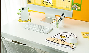 Miếng Lót Chuột Có Đệm 3D Mouse Pad Vịt Vàng Suy Tư Chống Mỏi, Đau Cổ Tay_ Hàng chính hãng