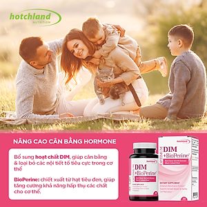 Viên uống cân bằng nội tiết tố nữ, cải thiện sinh lý, vóc dáng, làn da phụ nữ Optimum Dim BioPerine - Hàng chính hãng Hotchland Nutrition Việt Nam - [Hộp 30 viên] - HL6495