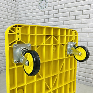 Xe đẩy hàng sàn nhựa SUMIKA T350 - Khung thép, tay cầm gấp mở tiện lợi, tải trọng 350kg