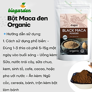 Bột Maca đen hữu cơ 100gr - Dragon Superfoods