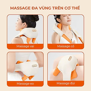 Máy Massage Cổ Vai Gáy Cao Cấp, Máy Mát Xa Đa Năng Mô Phỏng Xoa Bóp Giảm Đau Nhức Thư Giãn Hiệu Quả Hơn Súng Massage