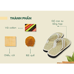 Dép chiếu Hương Quế DCQ-12 là một sản phẩm thủ công đẹp, sang trọng và tốt cho sức khoẻ người mang