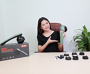 Máy massage cầm tay toàn thân pin sạc 8 đầu PULI PL-661DC4 - 5 chế độ, 6 tốc độ mát xa