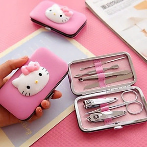 Bộ dụng cụ cắt móng tay làm đẹp 7 món có hộp đựng tiện dụng PaKaSa - Hàng chính hãng (Họa tiết ngẫu nhiên)