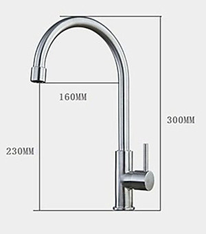 Vòi rửa bát lạnh Cao Cấp INOX SUS 304 cắm chậu + Kèm 1 dây cấp nước INOX 304