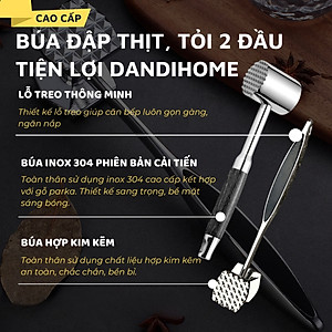 Búa đập thịt, tỏi, gừng, xả ... đa năng DandiHome cao cấp-Tiêu chuẩn quốc tế