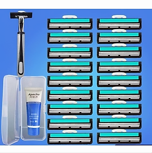 Dao cạo râu KG6S  gồm 36 lưỡi tặng kèm 1 dao cạo + 1 tuýp kem cạo râu cao cấp - Hàng chính hãng 