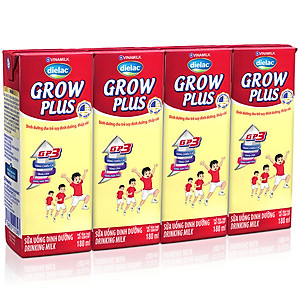Thùng 48 Hộp Sữa Bột Pha Sẵn Vinamilk Dielac Grow Plus - Đỏ 180ml
