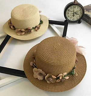 Nón rộng vành nữ chống nắng UV Mũ cói đi biển rộng vành chống nắng Panama thời trang Hàn Quốc dona21040802