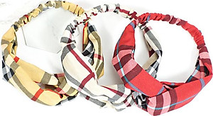 Combo 3 băng đô nữ TB38 kẻ karo và kẻ sọc giao mầu ngẫu nghiên