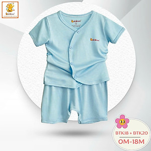 Bộ sơ sinh cài chéo tay ngắn vải visco siêu mềm mại cho bé