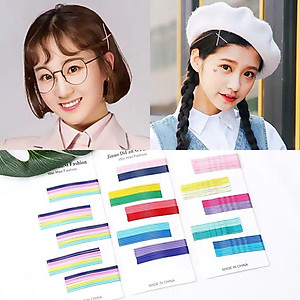 Set 10 Kẹp Tăm Nữ Xước Nhiều Màu Kẹp Tóc Đáng Yêu- ( Giao màu ngẫu nhiên)