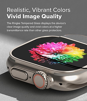 Bộ 2 dán cường lực Apple Watch Ultra 3/2/1 RINGKE Easy Slide Tempered Glass - Hàng Chính Hãng