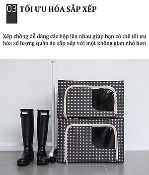 COMBO 2 TÚI ĐỰNG QUẦN ÁO KHUNG THÉP 56L-LIVING BOX 56L