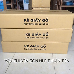 Kệ giày bằng gỗ, A240 kiểu đứng 5 tầng, cao 80cm x rộng 60cm x sâu 24cm