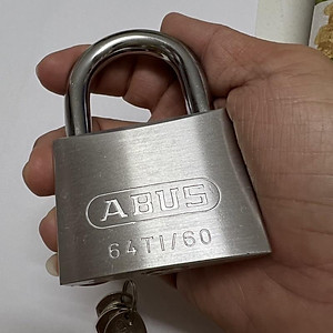 Ổ khóa ABUS 64TI/60 thân TITALIUM rộng 60mm chìa răng cưa - MSOFT