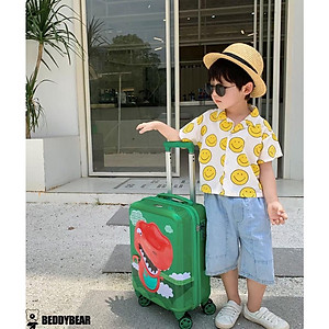 Vali cho Trẻ Em BeddyBear - Size xách tay lên máy bay 17 inch- họa tiết Dập nổi khủng Long - Bánh xe xoay 360 - Cần kéo hợp kim nhôm cao cấp - Bảo hành chính hãng Beddy Bear 2 năm
