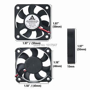1 Quạt Tản Nhiệt Làm Mát Dc 5volt 2pin 50mm 50x10mm 5cm 5010