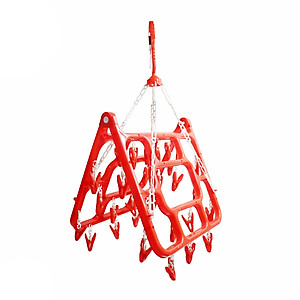 Móc xếp thông minh 32 kẹp Chấn Thuận Thành - móc chùm chữ nhật, phơi quần áo, tất vớ có thể gấp gọn, đa năng, tiện lợi MTXL20 (giao màu ngẫu nhiên)