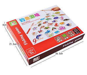 Đồ chơi câu cá nam châm gỗ 32 con chi tiết cho bé